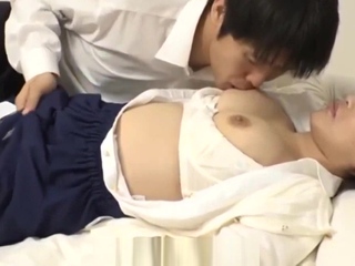 Japanese Teacher's Creamy Amateur Cumshot After Drinking Pills