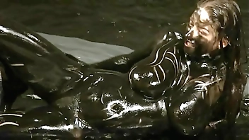 Brittany gers dirty in black oil