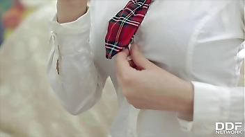 Russian Teen Serena Takes the Edge Off With 2 Cocks