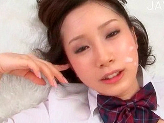 Sex with a horny Japanese babe with a hairy bush and a drill